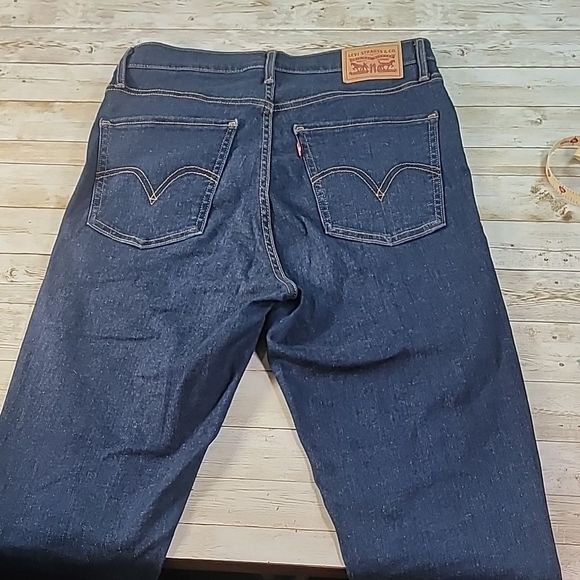 Levi's Mile High Super Skinny High Rise Jeans Size 30 Light Distress Medium Wash - Picture 6 of 12
